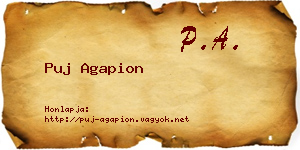 Puj Agapion névjegykártya